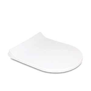Elegant Casa A-8 43x34 cm Polypropylene White Soft Closing Toilet Seat Cover