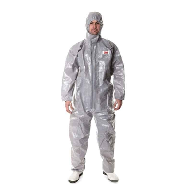 3M 4570 Polyethylene Chemical Protective Coverall, Size: Large