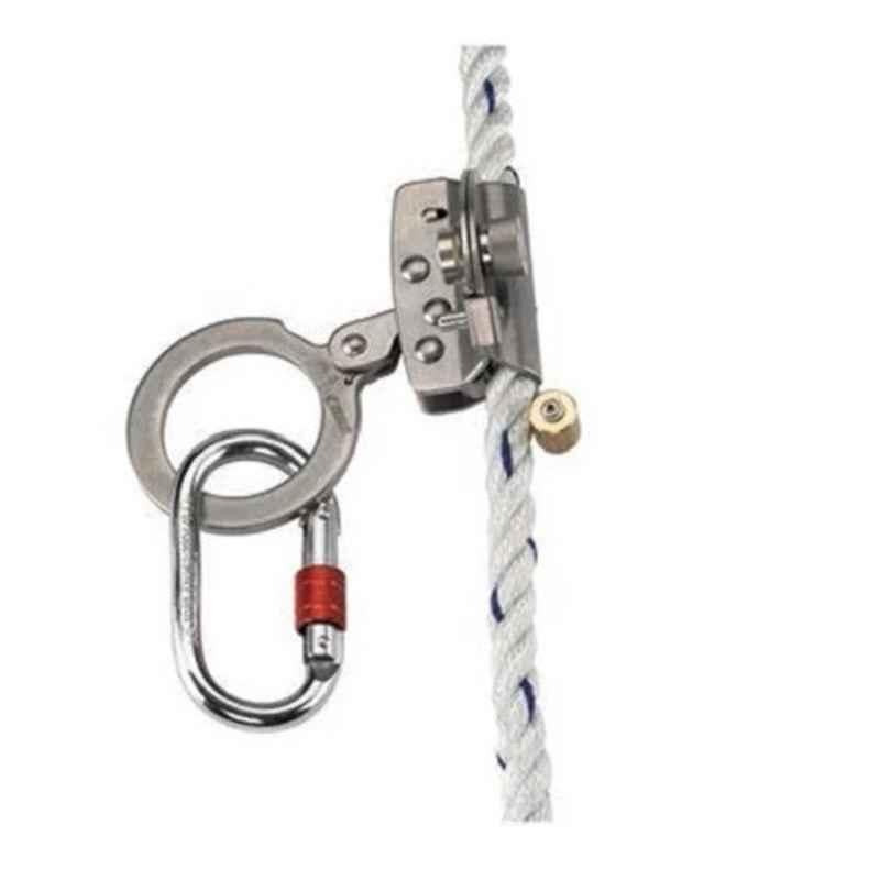 Deltaplus Stainless Steel Silver Rope Grab Fall Arrester, AN070