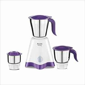 Preethi Crown Pro MG254 600W White & Purple Stainless Steel Mixer Grinder with 3 Jars