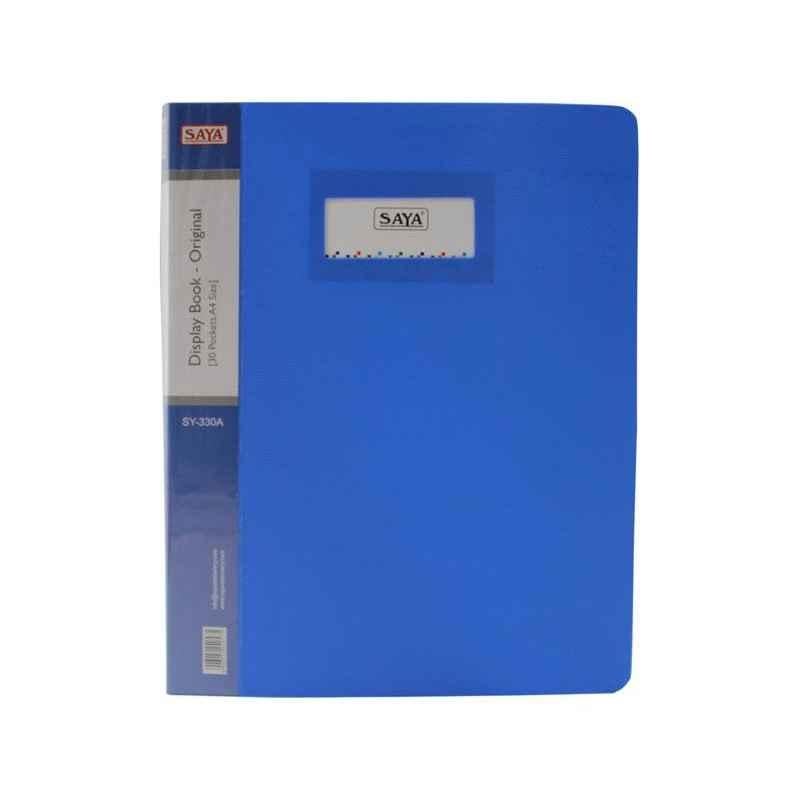 Saya SY330A Royal Blue 30 Pockets A4 Display Book, Weight: 220 g (Pack of 20)