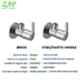 ZAP Prime Chrome Finish Brass Angle Cock Valve with Wall Flange