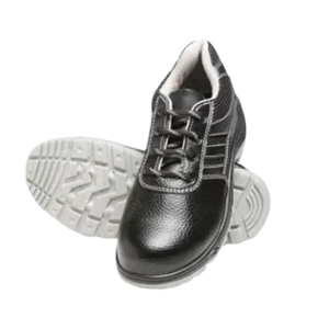 Unistar Synthetic Leather Steel Toe Black Safety Shoes, Size: 7