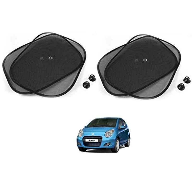 Kozdiko 4 Pcs Black Chipokoo Car Window Sunshade Curtain Set for Maruti Suzuki A-Star, koz_79039