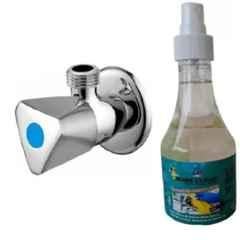 Senkiddpro Triangle Stainless Steel Chrome Finish Wall Mounted Angle Cock with Tap Cleaner Spray