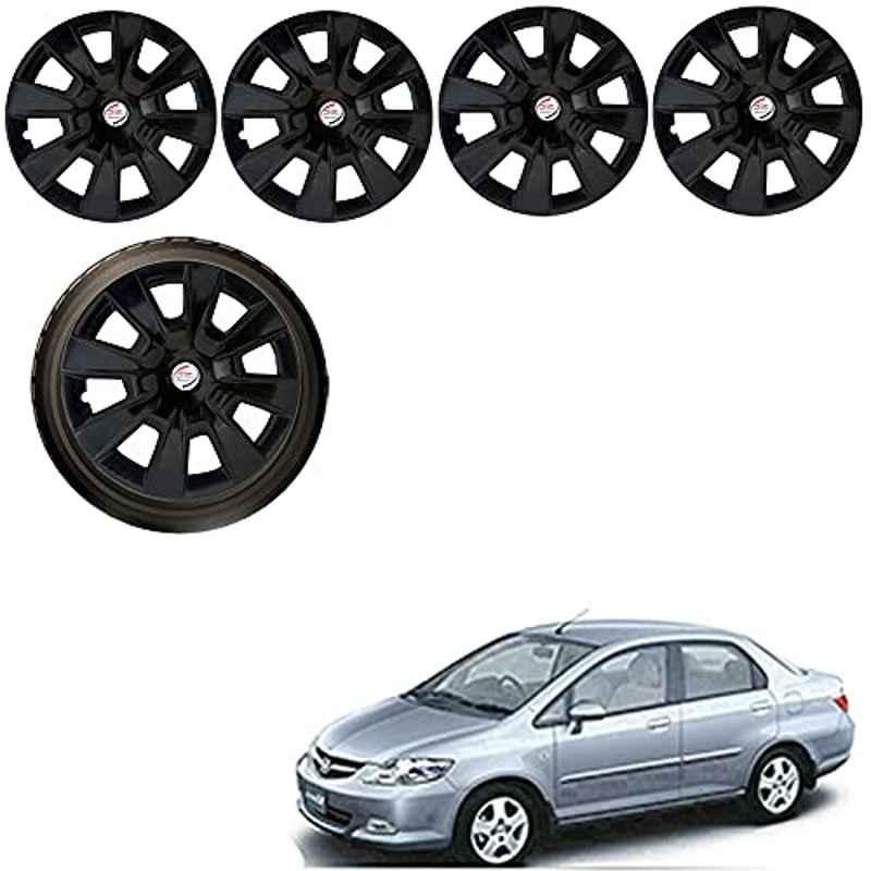 Auto Pearl 4 Pcs 14 inch ABS Black Car Wheel Cover Set for Honda City ZX