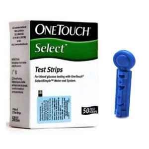 Johnson & Johnson One Touch Select 50 Test Strips & Euroclix 25 Pcs 30 Gauge Blood Lancet Box