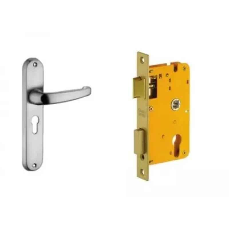 Dorset HL Series Diva 8 inch Brass Antique Brass Finish Door Handle Lock Set with (Pack of 4)