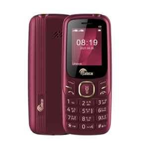 Cellecor E9 32GB/32GB 1.8 inch Red Wine Dual Sim Feature Phone with Torch Light & FM