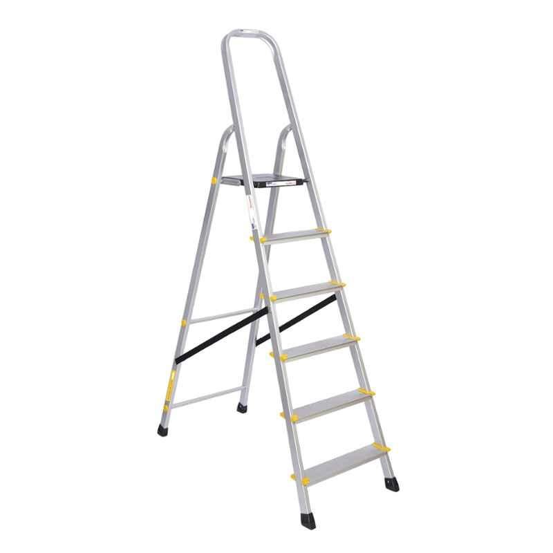 Asian Paints TruCare 6 Step Silver Aluminum Home Ladder, HPCA25476