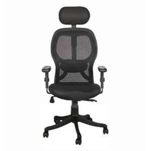 Woodbonds Blackberry Mesh Black High Back Executive Office Chair with Multi Locking, COMFM-100016-BLK