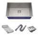 Arquin 24x18x10 inch Stainless Steel 304 Matt Finish Rectangular Handmade Single Bowl Kitchen Sink