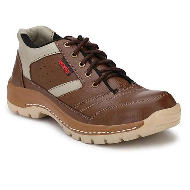 Kavacha S46 Steel Toe Brown Work Safety Shoes, Size: 7