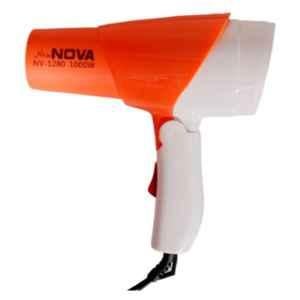 Nova 1280 1000W Orange Foldable Hair Dryer (Pack of 3)