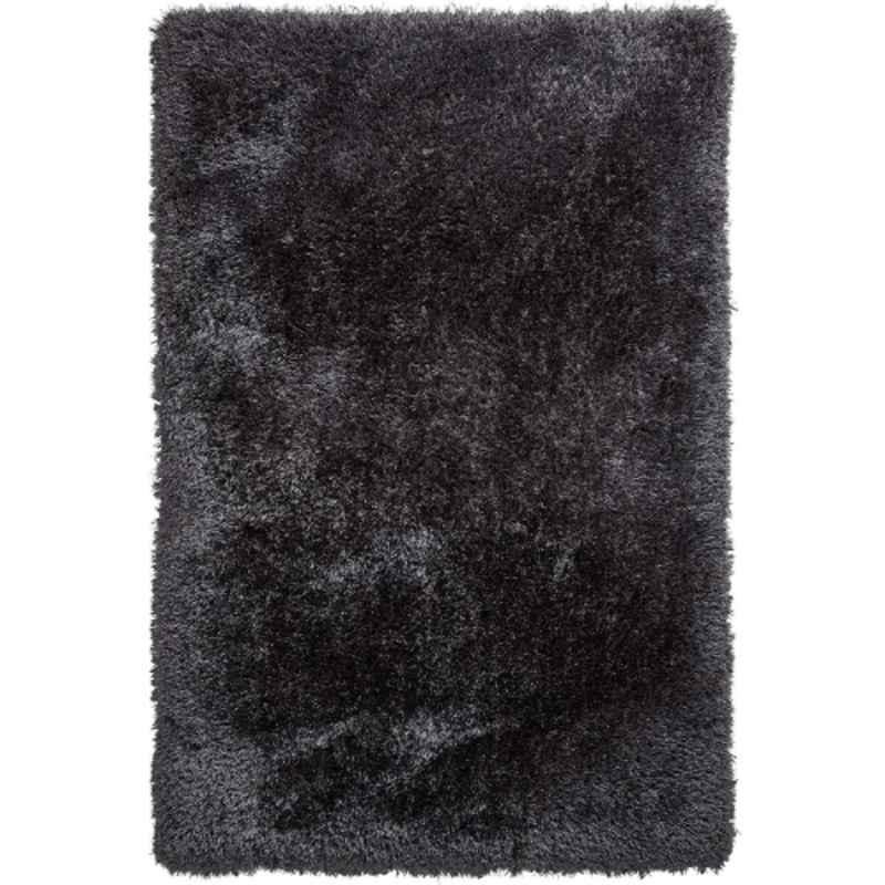 Carpetify 3x5ft Dark Grey Luxury Shaggy Solid Plain Fluffy Fur Carpet Rug, 1007YZI5ZWR