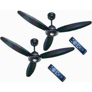 Activa Gracia 28W 390rpm 3 Blade Smoke Brown BLDC Ceiling Fan with Remote & 5 Years Warranty, Sweep: 1200 mm (Pack of 2)
