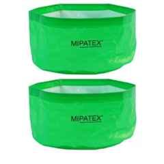 Mipatex 15x12 inch HDPE Green Round Gardening Grow Bag (Pack of 2)