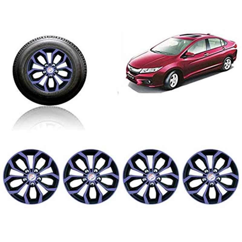 Auto Pearl 4 Pcs 15 inch ABS Violet & Black Car Wheel Cover Set for Honda City Ivtec
