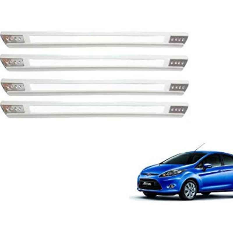 Kozdiko 4 Pcs Designer White Dotted Bumper Protector Set for Ford Fiesta