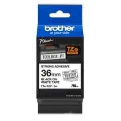 Brother TZE-S261 Black on White Label Tape