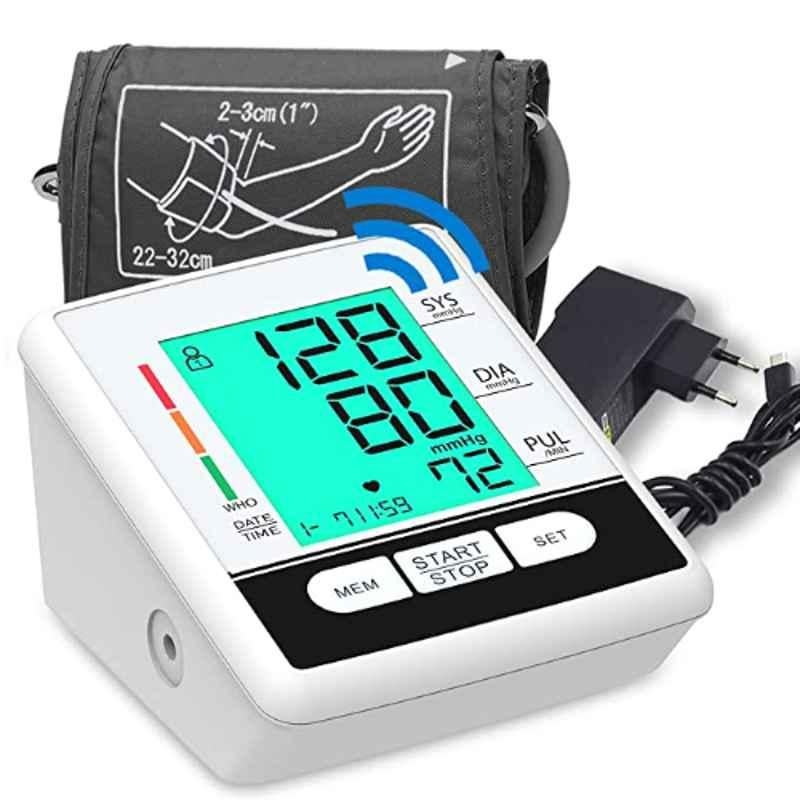 MCP BP120 Digital Blood Pressure Monitor with 4.3 inch Display, Dual User, Adapter & Voice Features