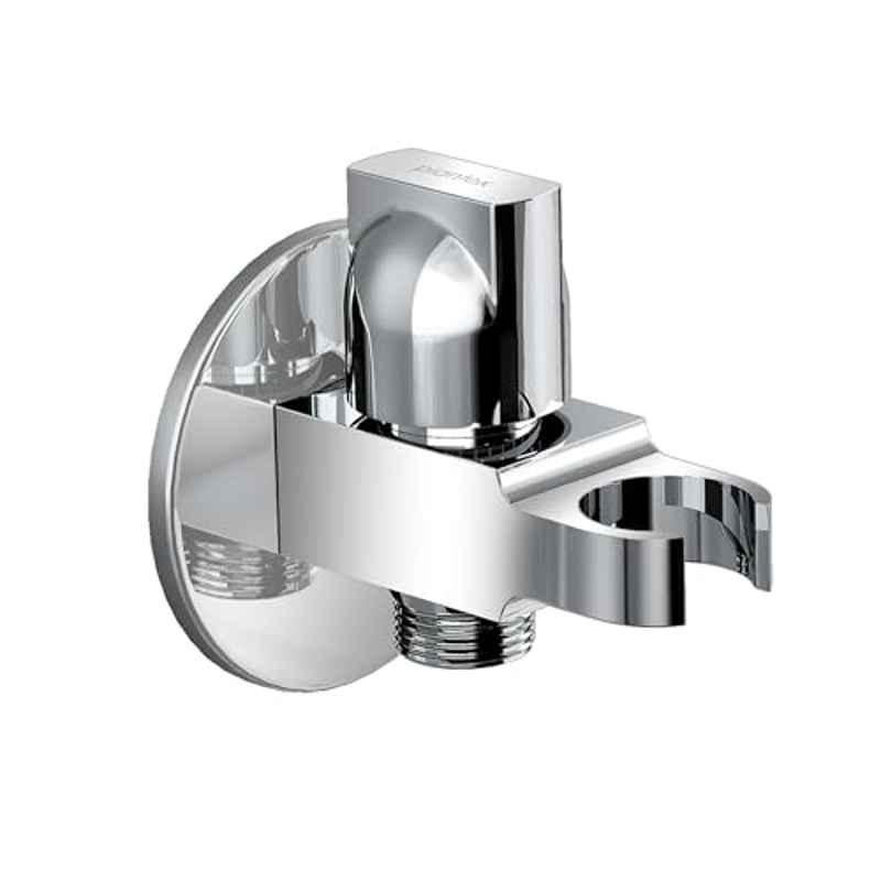 Plantex 2-in-1 Zinc Alloy Angle Valve with Health Faucet Hand Shower Holder for Bathroom