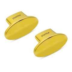 Plantex Knobs for Drawer/Small Drawer Knobs/Knobs for Cabinets/Pull-Push Knobs for Kitchen/Bedroom Drawer (Pack of 2) Oval, Gold