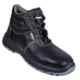 Coffer Safety M1013 High Ankle Leather Steel Toe Black Work Safety Shoes, Size: 8