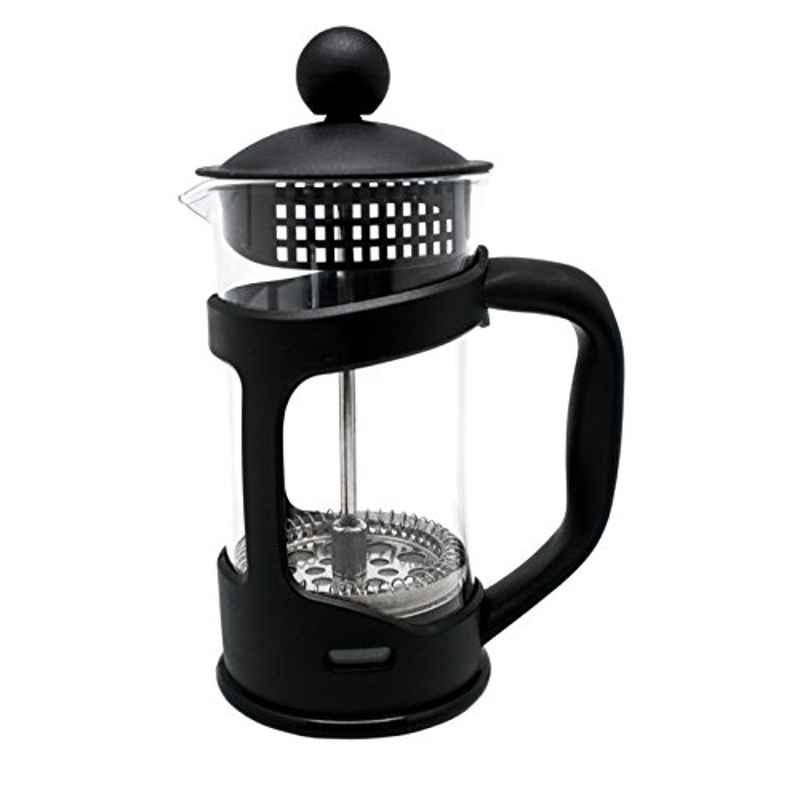 Nerthus FIH 319 700W 350ml Borosilicate Glass Black & Clear French Press Coffee Machine