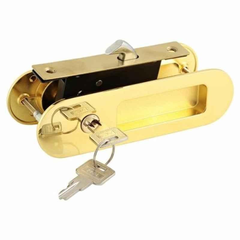 ACS 45x160mm Gold Zinc Sliding Door Lock, 4502-GP