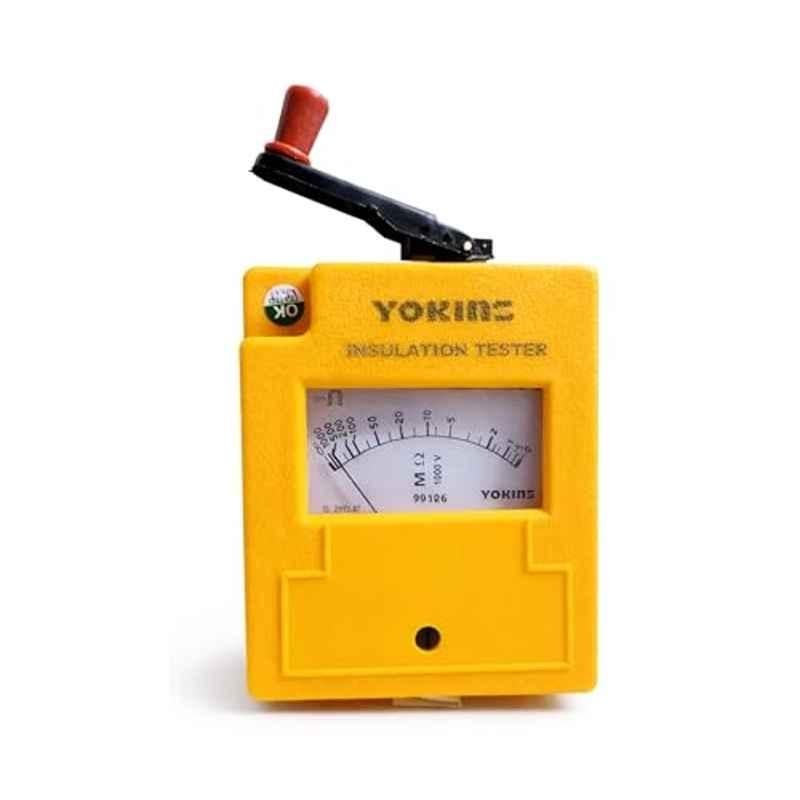 Yokins AHD Series 1000V 1000 Mohms ABS Hand Driven Analog Megger Insulation Tester, AHD-10010