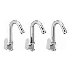 Fastgear Brass Chrome Finish Silver Sink Tap, FG1020 (Pack of 3)