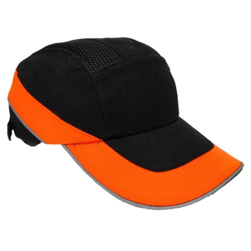 Taha Safety Polyamide Black & Orange Bump Cap, BC2000