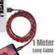 Crossloop 2.4A 1m Red, Black & Grey Micro USB Cable, CSLM02