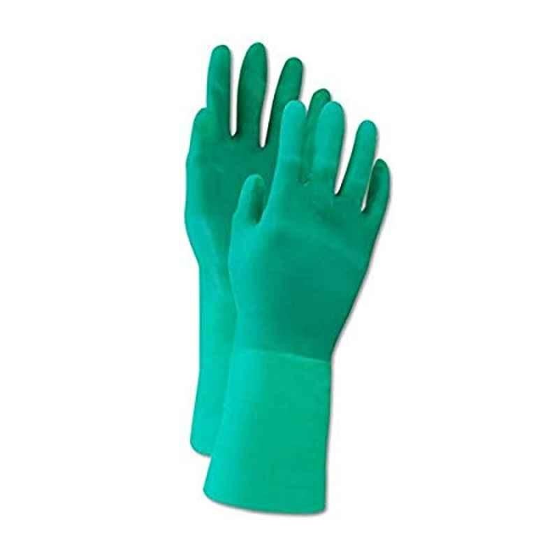 Honeywell North LA132G/9 Nitrile Green Guard Plus 15 Mil Flock-Lined Gloves, Size: 9 (Pack of 12)
