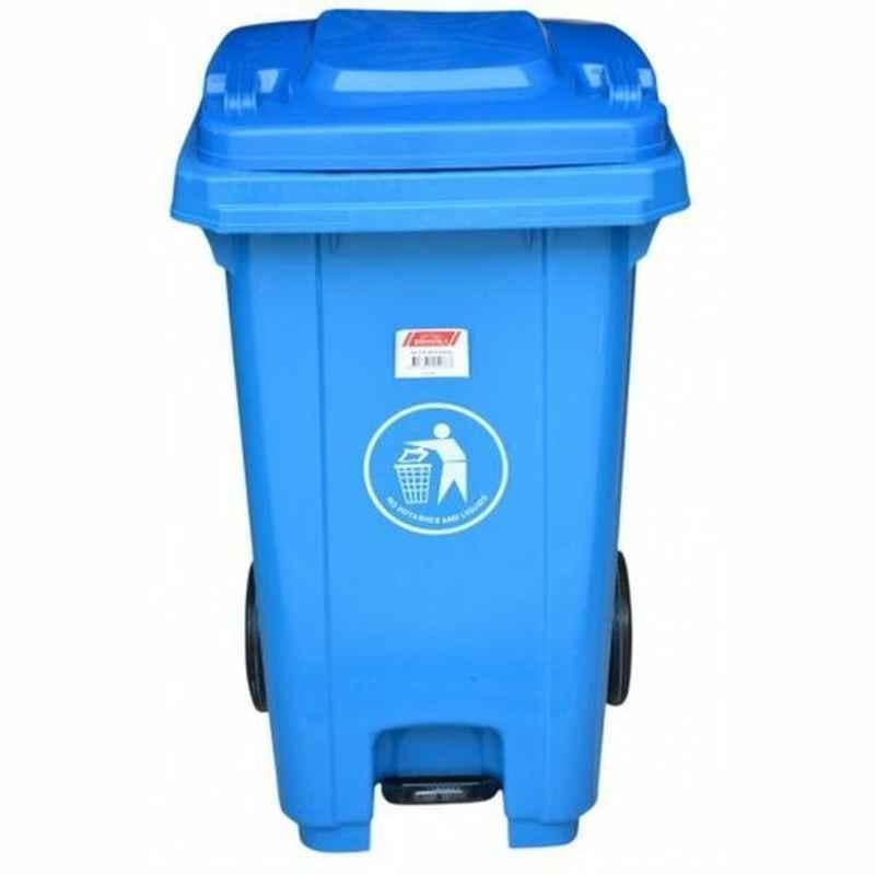Brooks Pedal Waste Bin, BKS-PDL-087, 100 L, HDPE, Blue
