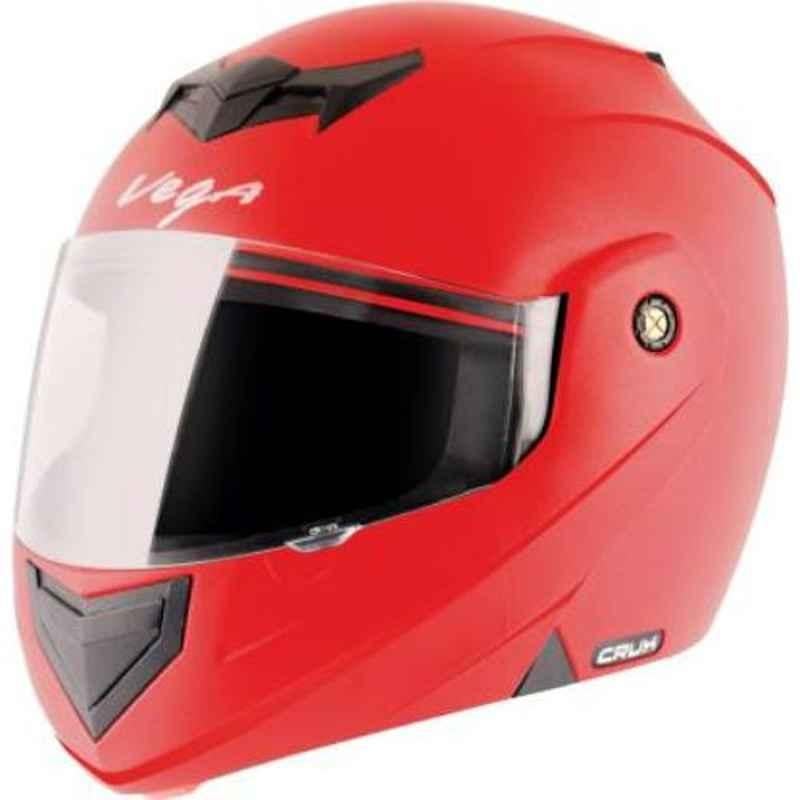 Vega Crux Red Full Face Motorbike Helmet, Size (L, 580 mm)