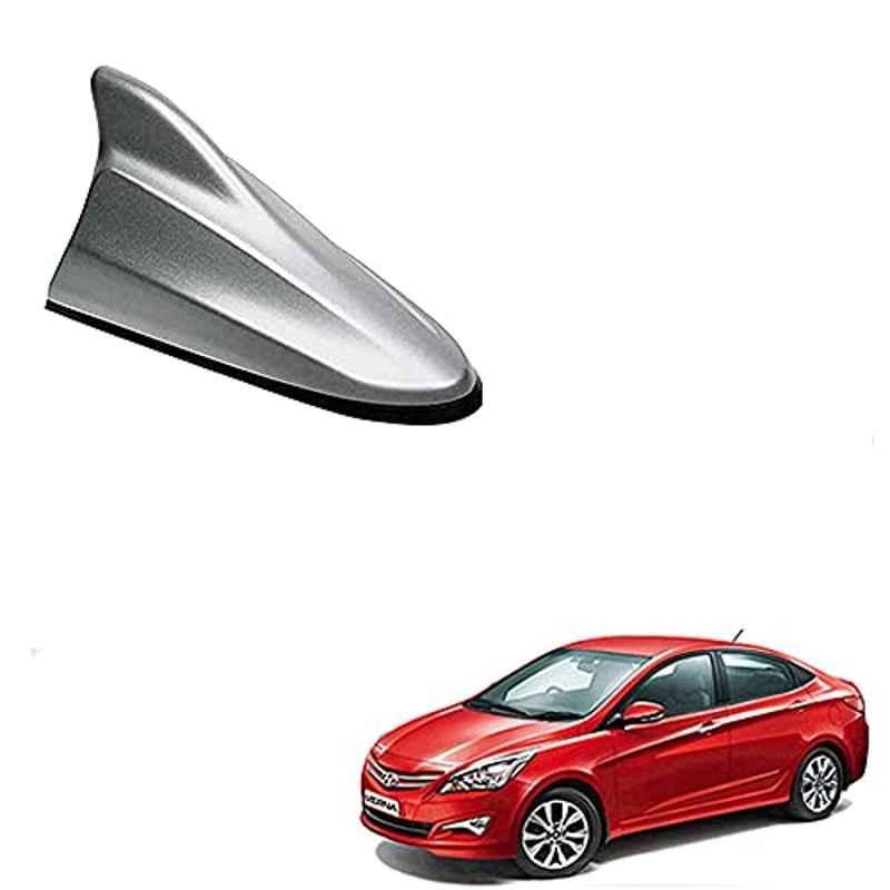 Auto Pearl ABS Silver Universal Replacement Shark Fin Car Roof Antenna For Hyundai Verna Fluidic 4S