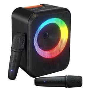 Portronics Dash 30W Black Party Speaker with Dual Wireless Karaoke Mic, POR 3334