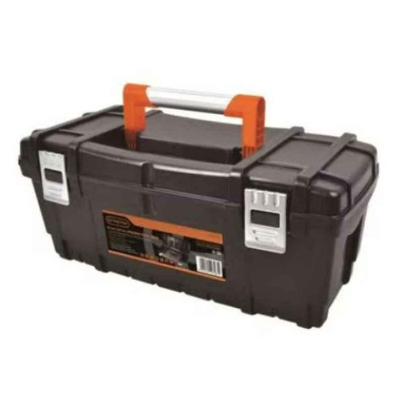 Tactix 26.2x61x27.7cm Polypropylene Black & Orange Promo Tool Box, TTX-320344