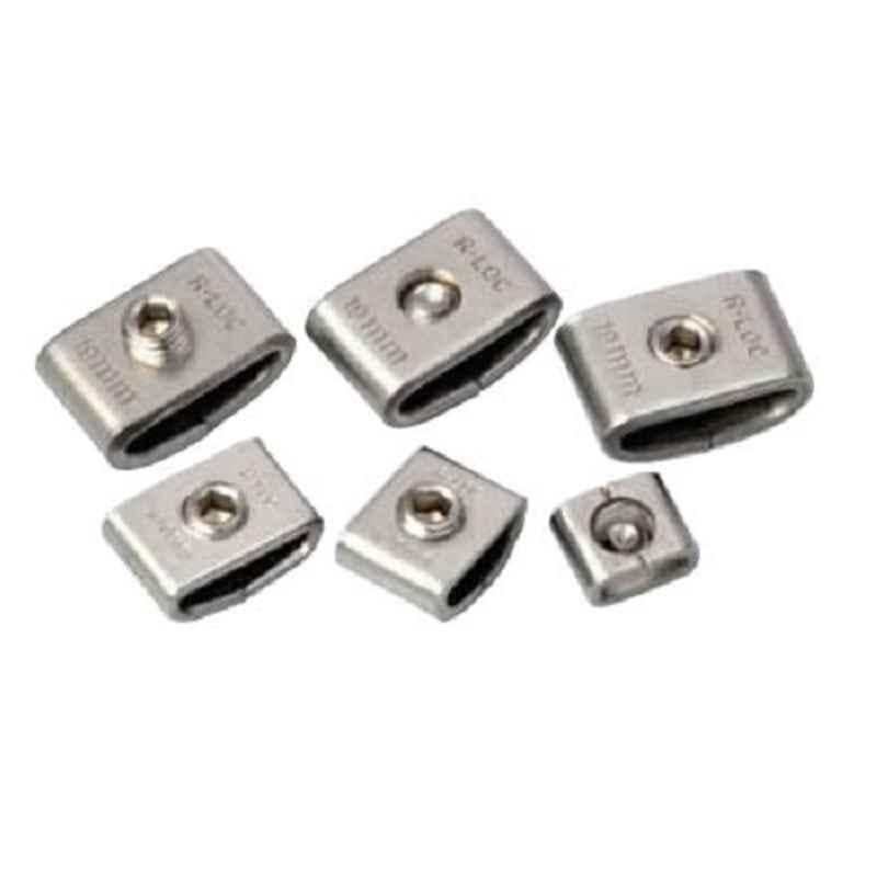 R-Loc 100 Pcs 16mm Stainless Steel 304 Screw Type Buckles Box, RCU16FS
