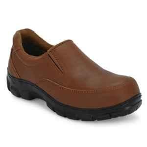 ArmaDuro AD1029 Tan Leather Steel Toe Safety Shoes, Size: 10