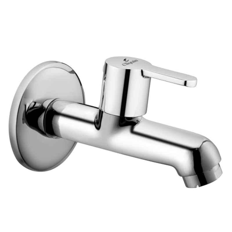 Cliquin Fusion Brass Silver Chrome Finish Long Body Bathroom Tap
