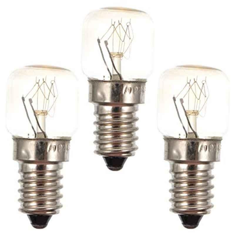 15W Ceramic Glass E14 Microwave Oven Bulb (Pack of 3)