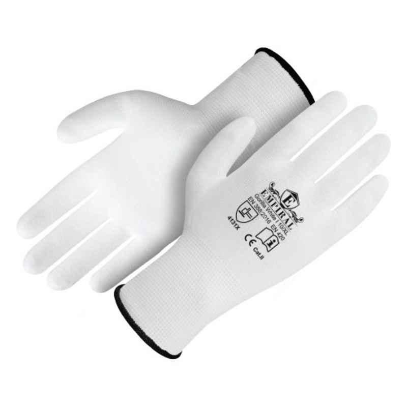 Empiral Gorilla White I E101572822 White PU Palm Coated Gloves, Size: XL