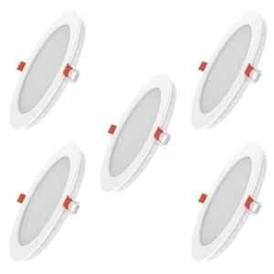 Fybros Faro 3W Polycarbonate Natural White Round LED Panel Light, FLS5052E (Pack of 5)