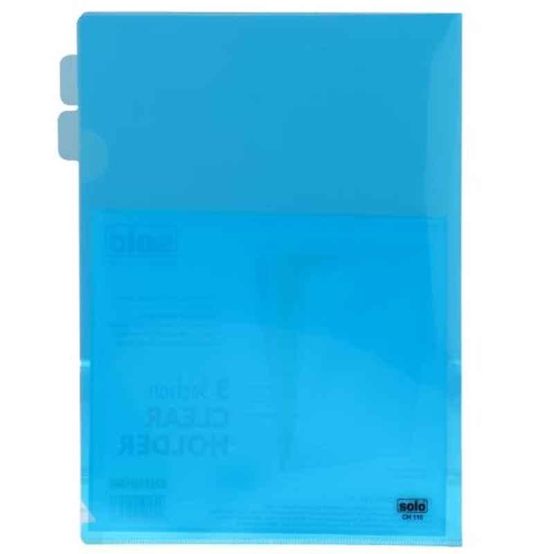 Solo A4 Assorted 3 Section Clear Holder, CH110 (Pack of 200)