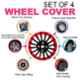 Auto Pearl 4 Pcs 15 inch ABS Black & Red Wheel Cover Set for Maruti Suzuki Swift Type-3