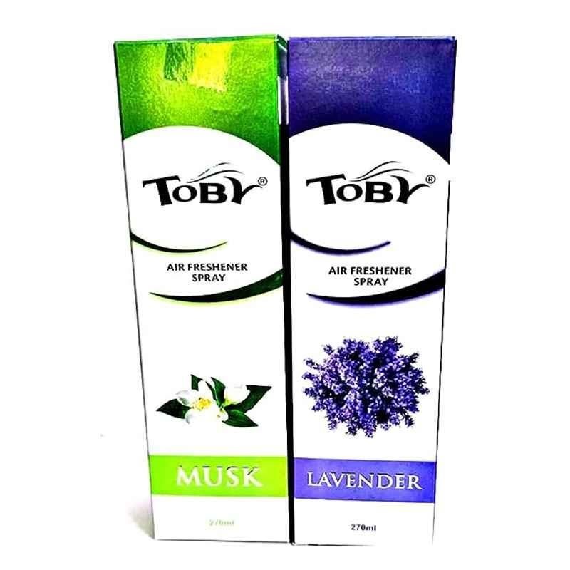 Buy Toby 2 Pcs 270ml Lavender & Musk Long Lasting Fragrance Air Freshener  Spray Set Online At Price ₹351