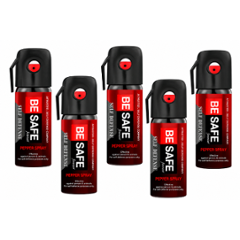 Besafe Forever 60ml Black Max Protection Self Defense Pepper Spray, BE-BPS-501 (Pack of 5)